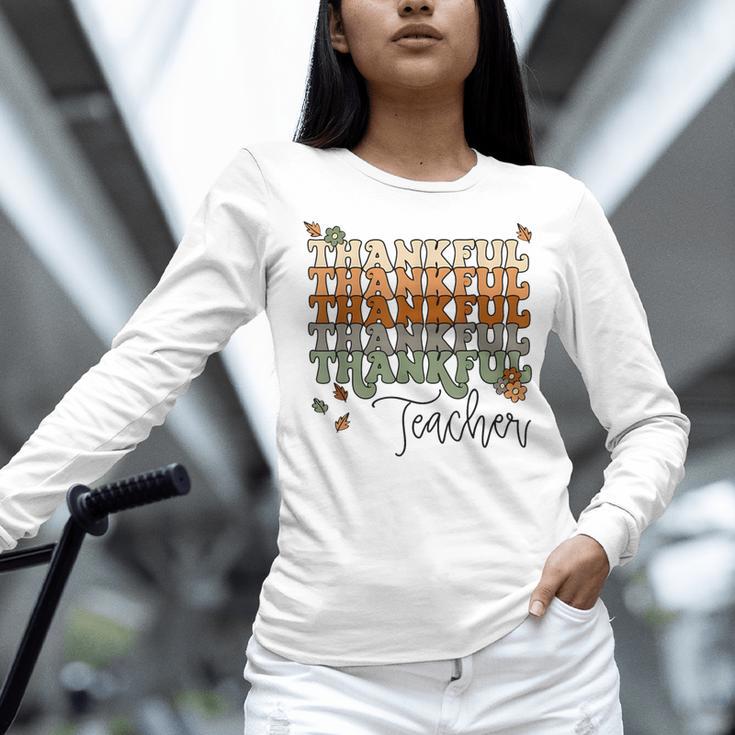 Thankful Teacher Thanksgiving Fall Pumpkin Turkey Women Long Sleeve T-Shirt, gift for family, gift for coworker Thankful Teacher Thanksgiving Fall Pumpkin Turkey Women Long Sleeve T-Shirt, gift for family, gift for coworker