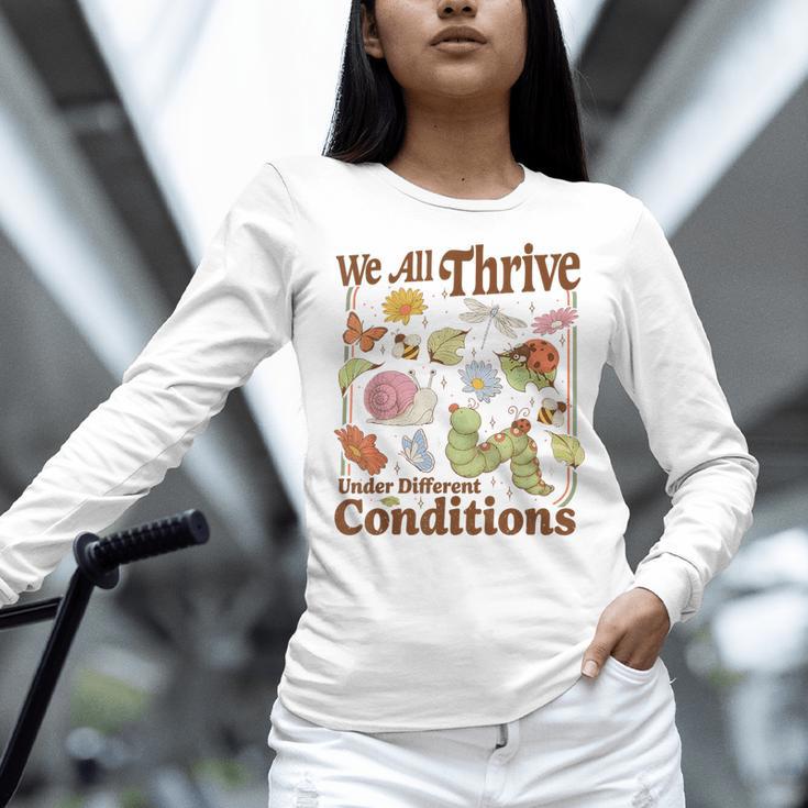 We All Thrive Under Different Conditions SPED Teacher Women Long Sleeve T-Shirt, gift for family, gift for coworker We All Thrive Under Different Conditions SPED Teacher Women Long Sleeve T-Shirt, gift for family, gift for coworker