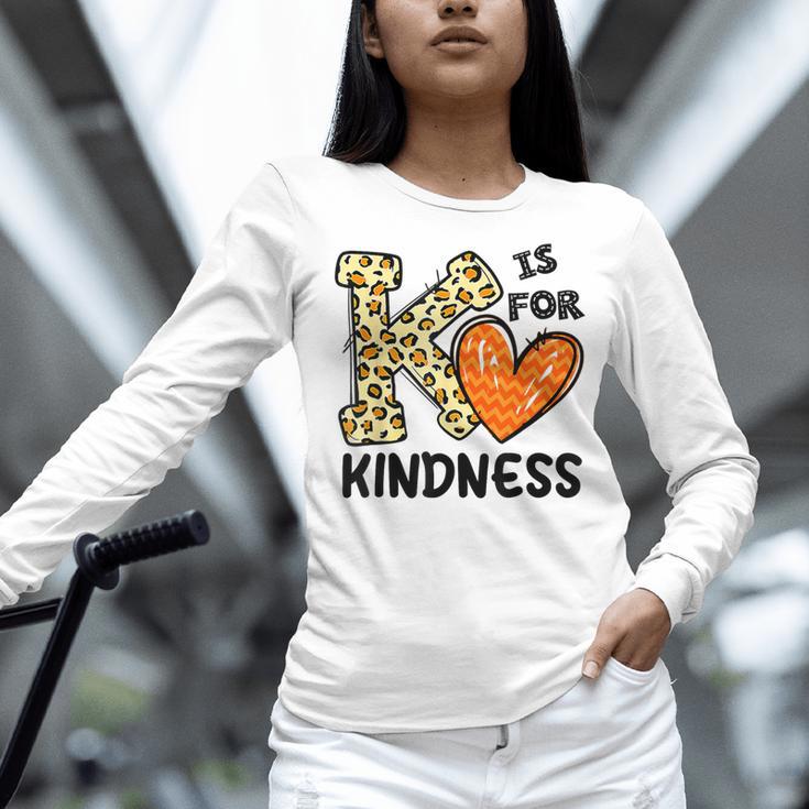 Unity Day K Is For Kindness Anti Bullying Orange Teacher Men Women Kids Women Long Sleeve T-Shirt, gift for family, gift for coworker Unity Day K Is For Kindness Anti Bullying Orange Teacher Men Women Kids Women Long Sleeve T-Shirt, gift for family, gift for coworker