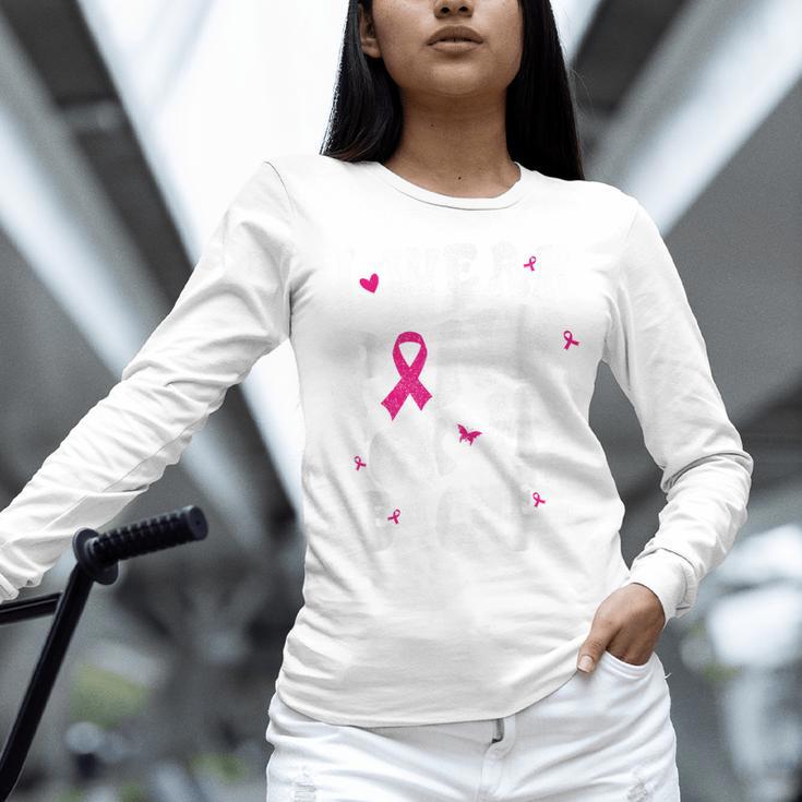 I Wear Pink For My Teacher Breast Cancer Awareness Support Men Women Women Long Sleeve T-Shirt, gift for family, gift for coworker