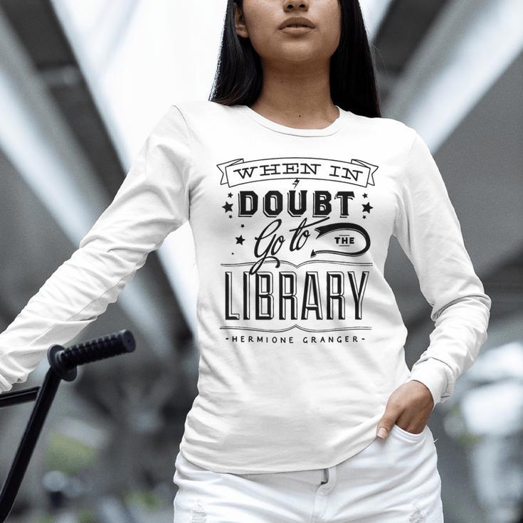 When In Doubt Go To The Library Teacher Vintage Book Lovers Women Long Sleeve T-Shirt, gift for family, gift for coworker When In Doubt Go To The Library Teacher Vintage Book Lovers Women Long Sleeve T-Shirt, gift for family, gift for coworker