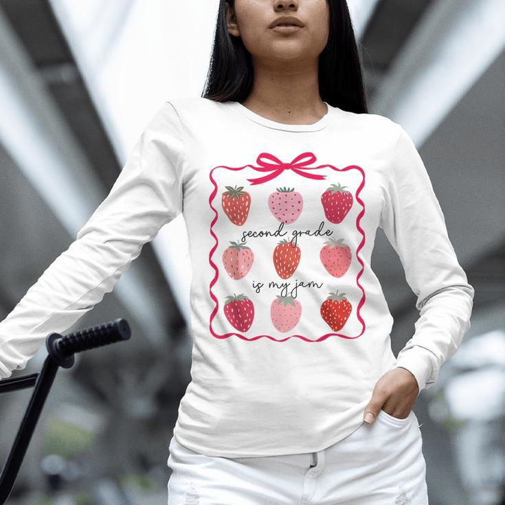 Women Second Grade Is My Jam Strawberry First Kids Teacher Women Long Sleeve T-Shirt, First Grade Teacher Shirts, gift for family, gift for coworker Women Second Grade Is My Jam Strawberry First Kids Teacher Women Long Sleeve T-Shirt, First Grade Teacher Shirts, gift for family, gift for coworker
