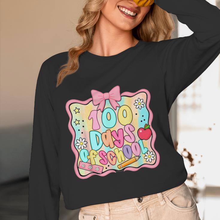 100 Days Of School Preppy 100th Day Of School Teacher Kids Women Long Sleeve T-Shirt, novelty gifts, funny gifts 100 Days Of School Preppy 100th Day Of School Teacher Kids Women Long Sleeve T-Shirt, novelty gifts, funny gifts