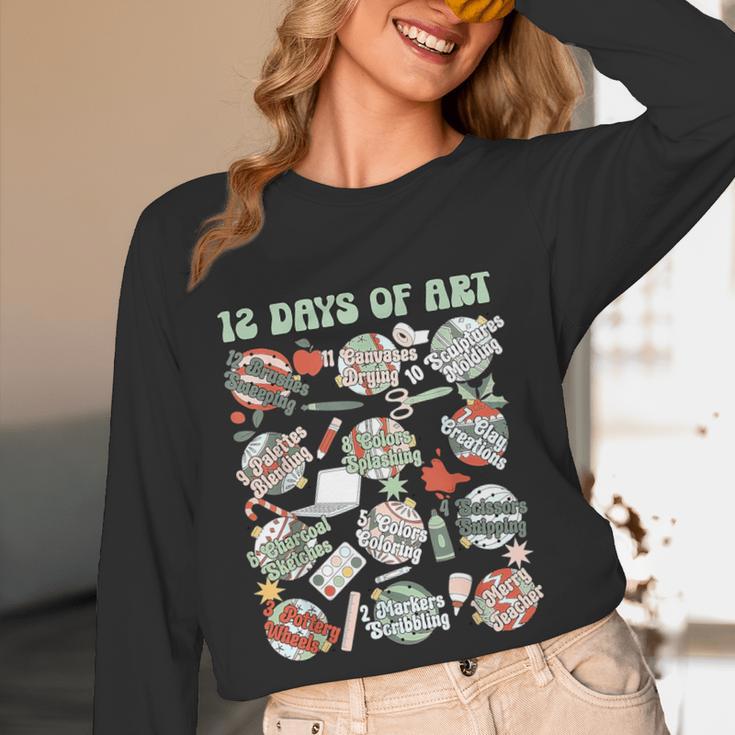 12 Days Of Art Teacher Christmas Artists Painter Educational Women Long Sleeve T-Shirt, novelty gifts, funny gifts 12 Days Of Art Teacher Christmas Artists Painter Educational Women Long Sleeve T-Shirt, novelty gifts, funny gifts