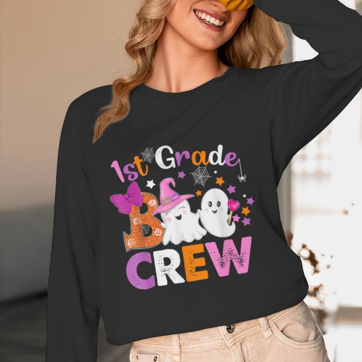 1st Grade Boo Crew First Grade Halloween Costume Teacher Kid Women Long Sleeve T-Shirt, novelty gifts, funny gifts