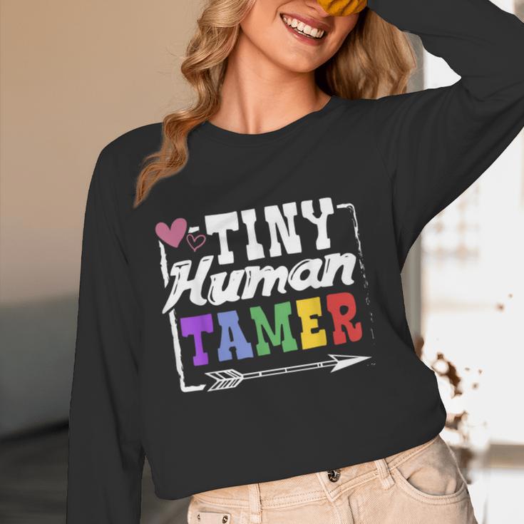 4 Teachers Or Parents Tiny Human Tamer Tee T-Shirt Women Long Sleeve T-Shirt, novelty gifts, funny gifts 4 Teachers Or Parents Tiny Human Tamer Tee T-Shirt Women Long Sleeve T-Shirt, novelty gifts, funny gifts