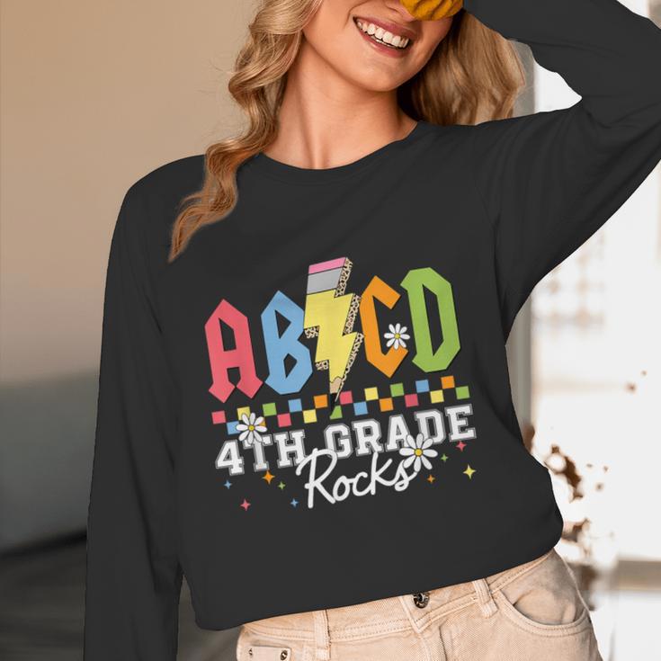 4th Grade Rocks ABCD Back To School Rock Teachers Women Long Sleeve T-Shirt, novelty gifts, funny gifts 4th Grade Rocks ABCD Back To School Rock Teachers Women Long Sleeve T-Shirt, novelty gifts, funny gifts