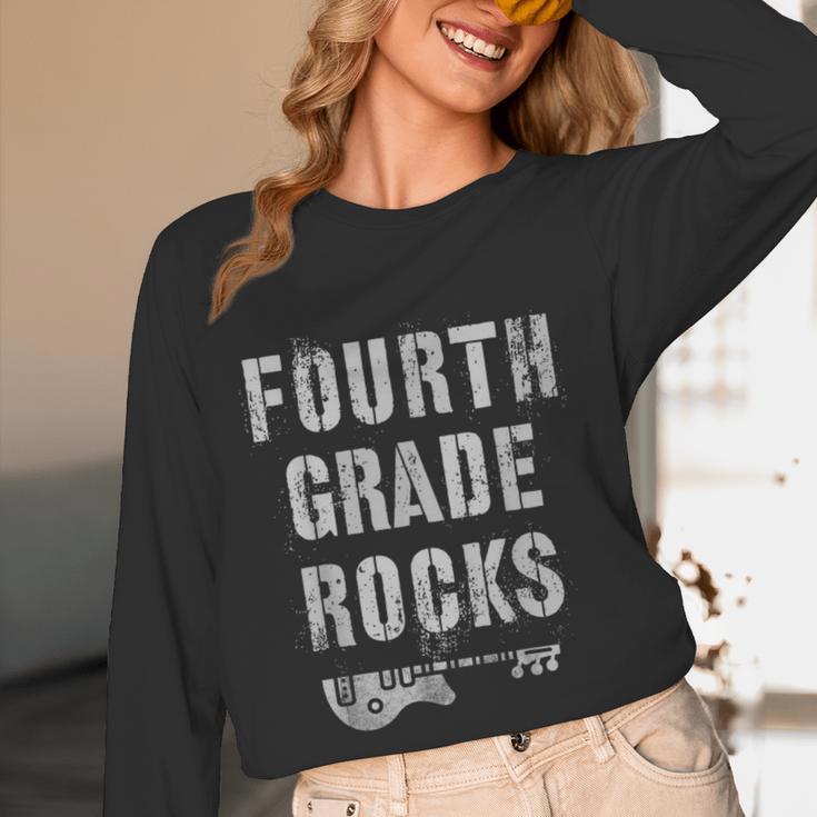 4th GRADE Rocks Teacher Rockstars I Teach Ready To Rock Women Long Sleeve T-Shirt, novelty gifts, funny gifts 4th GRADE Rocks Teacher Rockstars I Teach Ready To Rock Women Long Sleeve T-Shirt, novelty gifts, funny gifts