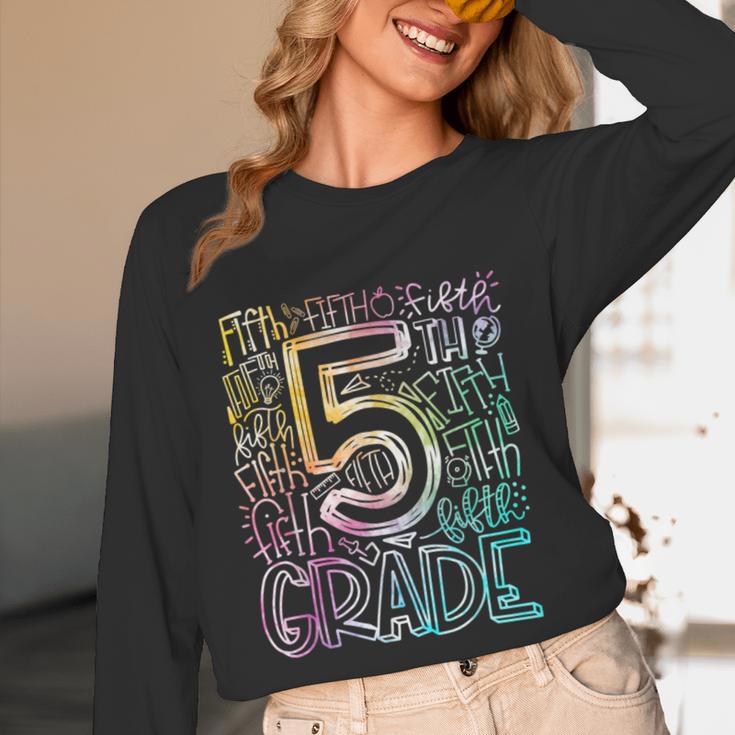 5th Grade Typography Team Fifth Grade Teacher Back To School Women Long Sleeve T-Shirt, novelty gifts, funny gifts 5th Grade Typography Team Fifth Grade Teacher Back To School Women Long Sleeve T-Shirt, novelty gifts, funny gifts