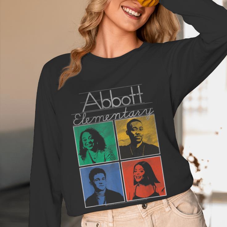 Abbott Elementary Colorful Pop Art Teachers TV Show Women Long Sleeve T-Shirt, novelty gifts, funny gifts Abbott Elementary Colorful Pop Art Teachers TV Show Women Long Sleeve T-Shirt, novelty gifts, funny gifts