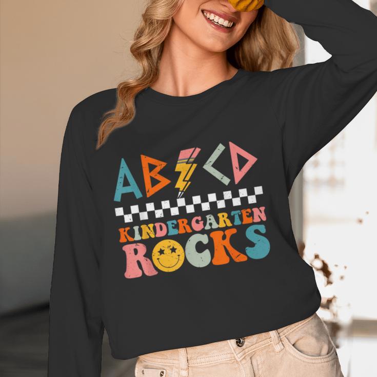ABCD Kindergarten Rocks Back To School Teacher Kindergarten Women Long Sleeve T-Shirt, novelty gifts, funny gifts ABCD Kindergarten Rocks Back To School Teacher Kindergarten Women Long Sleeve T-Shirt, novelty gifts, funny gifts