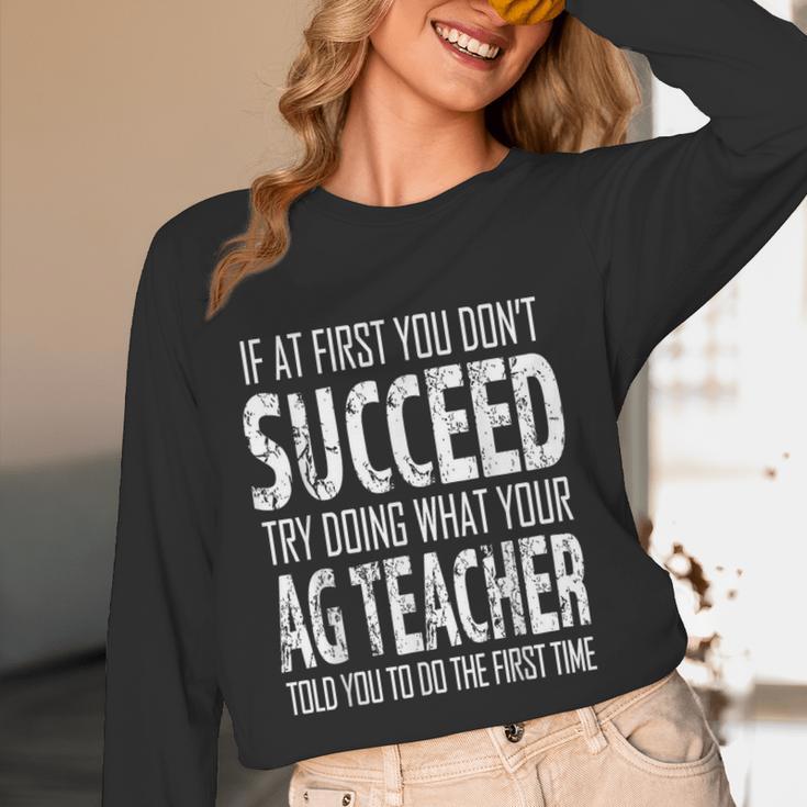 AG Teacher Shirt If At First You Don't Succeed Agriculture Women Long Sleeve T-Shirt, novelty gifts, funny gifts AG Teacher Shirt If At First You Don't Succeed Agriculture Women Long Sleeve T-Shirt, novelty gifts, funny gifts