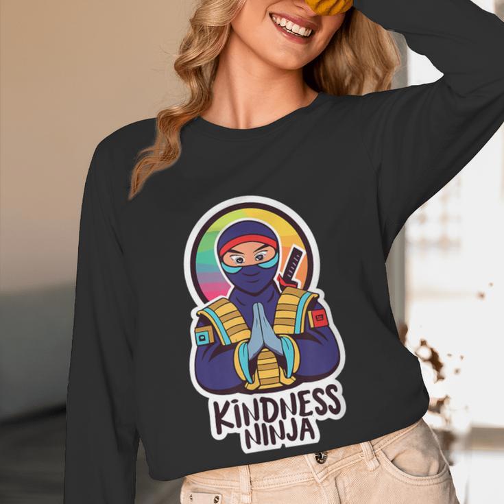 Anti Bullying Kindness Ninja School Teacher Student Women Long Sleeve T-Shirt, novelty gifts, funny gifts Anti Bullying Kindness Ninja School Teacher Student Women Long Sleeve T-Shirt, novelty gifts, funny gifts