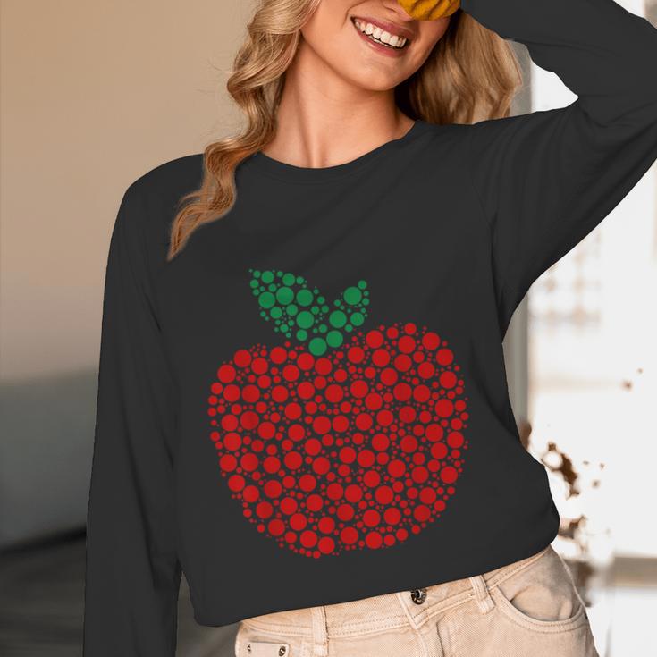 Apple Dot Pattern Art Teacher Appreciation Men Women Humor Women Long Sleeve T-Shirt, novelty gifts, funny gifts Apple Dot Pattern Art Teacher Appreciation Men Women Humor Women Long Sleeve T-Shirt, novelty gifts, funny gifts