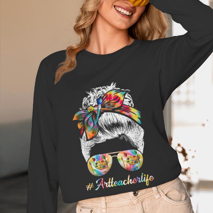 Art Teacher Life Messy Bun Back To School Art Teacher Women Long Sleeve T-Shirt, novelty gifts, funny gifts Art Teacher Life Messy Bun Back To School Art Teacher Women Long Sleeve T-Shirt, novelty gifts, funny gifts