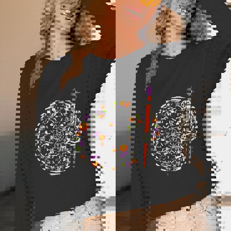 Art Teacher Pumpkin Scary Halloween Costume Men Women Women Long Sleeve T-Shirt, novelty gifts, funny gifts