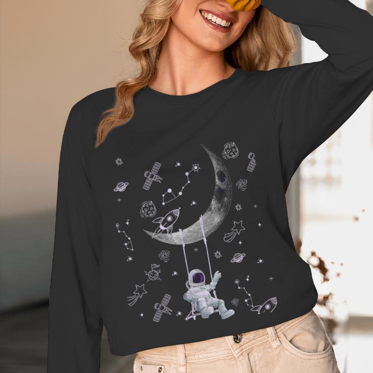 Astronaut Purple Moon Swing NASA Space Science Teacher Women Long Sleeve T-Shirt, novelty gifts, funny gifts Astronaut Purple Moon Swing NASA Space Science Teacher Women Long Sleeve T-Shirt, novelty gifts, funny gifts