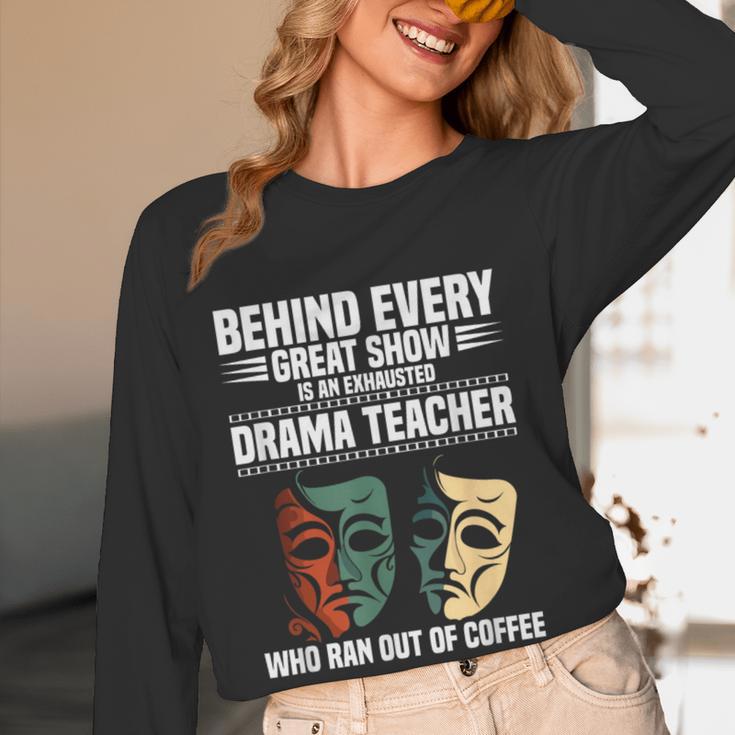 Theatre Teacher Drama Lover Theatre Mask Drama Teacher Women Long Sleeve T-Shirt, novelty gifts, funny gifts Theatre Teacher Drama Lover Theatre Mask Drama Teacher Women Long Sleeve T-Shirt, novelty gifts, funny gifts