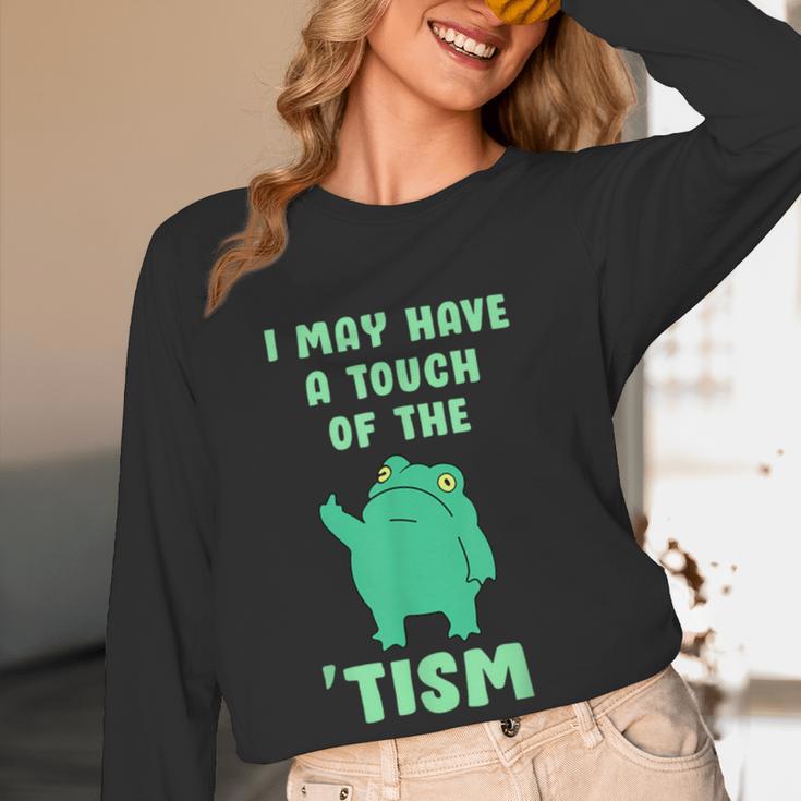 Autism Awareness Neurodiversity Teacher Frog I May Have A Touch Of The Tism Neurodivergent Small Women Long Sleeve T-Shirt, novelty gifts, funny gifts Autism Awareness Neurodiversity Teacher Frog I May Have A Touch Of The Tism Neurodivergent Small Women Long Sleeve T-Shirt, novelty gifts, funny gifts