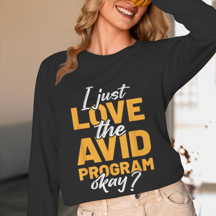 AVID Team Appreciation Essentials AVID Program Teacher Women Long Sleeve T-Shirt, novelty gifts, funny gifts
