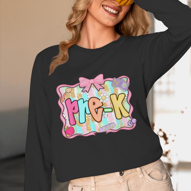 Back To School Pre-K Preppy Teacher Girl Women Long Sleeve T-Shirt, novelty gifts, funny gifts Back To School Pre-K Preppy Teacher Girl Women Long Sleeve T-Shirt, novelty gifts, funny gifts