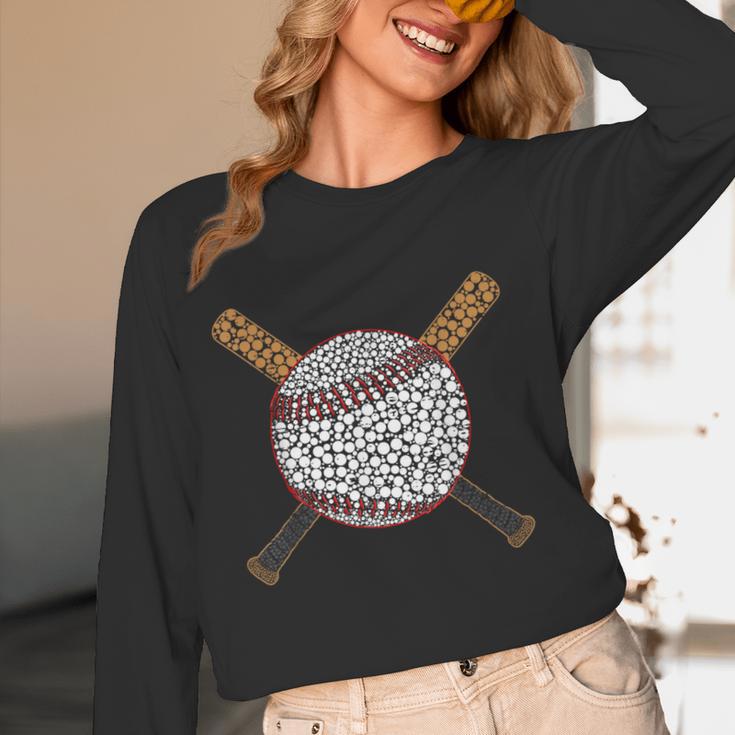 Baseball Happy Dot Day Shirts For Kids Men Women Teacher Women Long Sleeve T-Shirt, novelty gifts, funny gifts