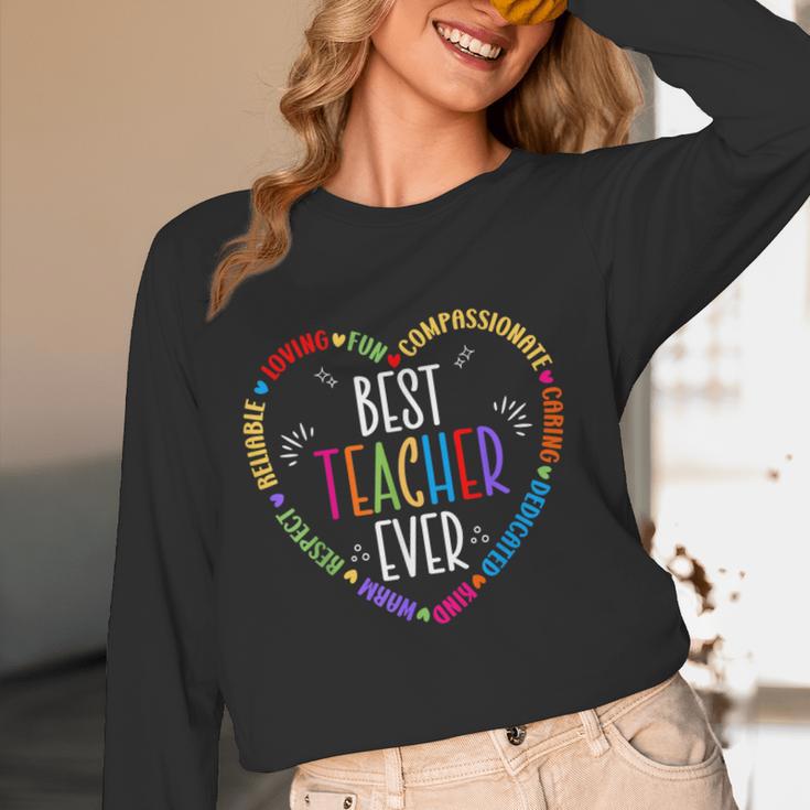Best Teacher Ever Teacher Motivational Appreciation Women Long Sleeve T-Shirt, novelty gifts, funny gifts Best Teacher Ever Teacher Motivational Appreciation Women Long Sleeve T-Shirt, novelty gifts, funny gifts