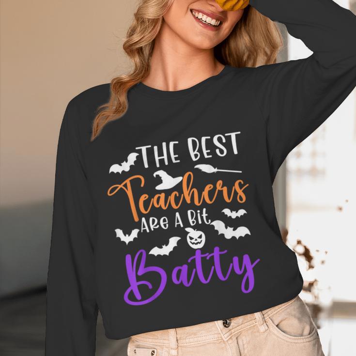 The Best Teachers Are A Bit Batty Teacher Bat Halloween Women Long Sleeve T-Shirt, novelty gifts, funny gifts The Best Teachers Are A Bit Batty Teacher Bat Halloween Women Long Sleeve T-Shirt, novelty gifts, funny gifts