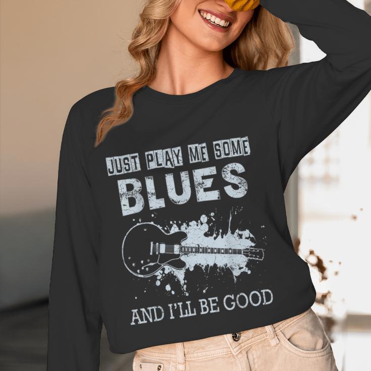 Blues Music Band Lover Vintage Guitar Teacher Blues Women Long Sleeve T-Shirt, novelty gifts, funny gifts Blues Music Band Lover Vintage Guitar Teacher Blues Women Long Sleeve T-Shirt, novelty gifts, funny gifts