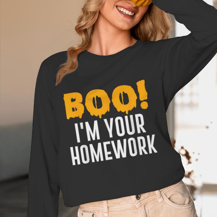 Boo I'm Your Homework Halloween Teacher Costume Women Long Sleeve T-Shirt, novelty gifts, funny gifts Boo I'm Your Homework Halloween Teacher Costume Women Long Sleeve T-Shirt, novelty gifts, funny gifts
