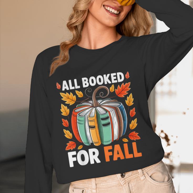 All Booked For Fall Book Pumpkin Autumn Thanksgiving Teacher Women Long Sleeve T-Shirt, novelty gifts, funny gifts All Booked For Fall Book Pumpkin Autumn Thanksgiving Teacher Women Long Sleeve T-Shirt, novelty gifts, funny gifts