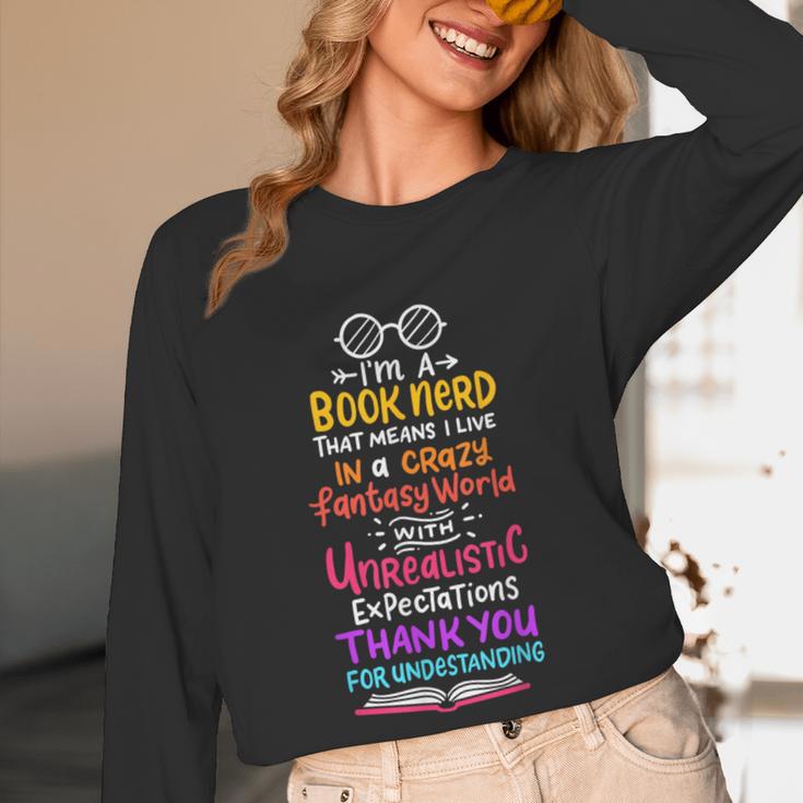 Books Reading English Teacher Student For Men Women Kids Women Long Sleeve T-Shirt, novelty gifts, funny gifts
