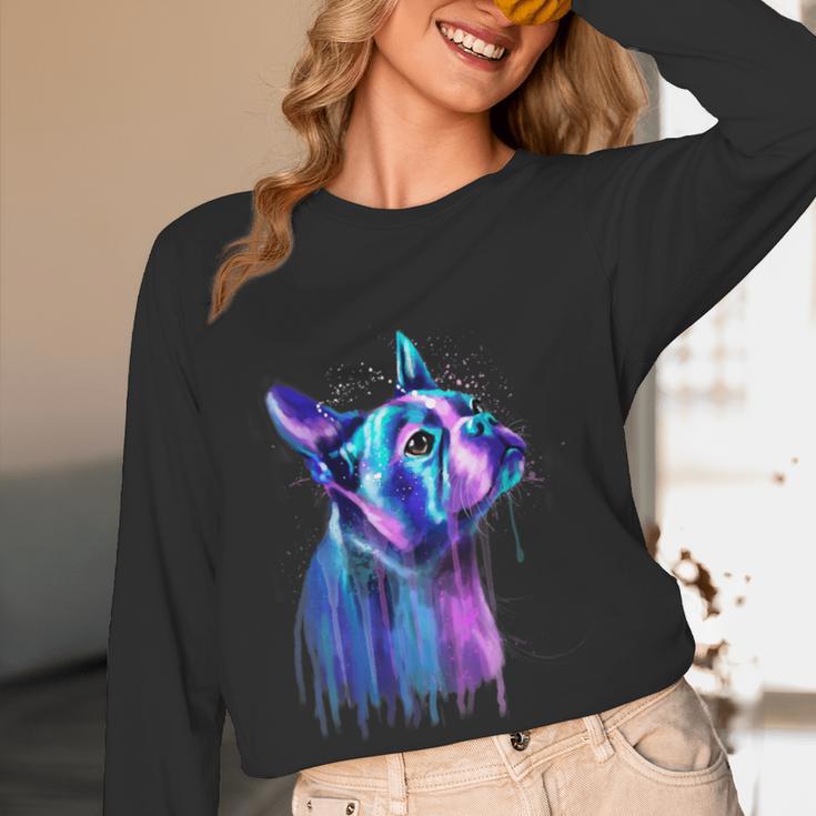Boston Terrier Dog For a Boston Terrier Mom Women Long Sleeve T-Shirt, novelty gifts, funny gifts