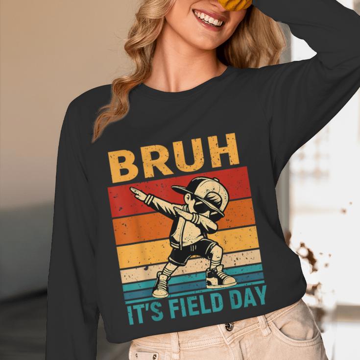 Bruh It's Field Day Teacher Happy Field Day Dabbing Boy Women Long Sleeve T-Shirt, novelty gifts, funny gifts Bruh It's Field Day Teacher Happy Field Day Dabbing Boy Women Long Sleeve T-Shirt, novelty gifts, funny gifts