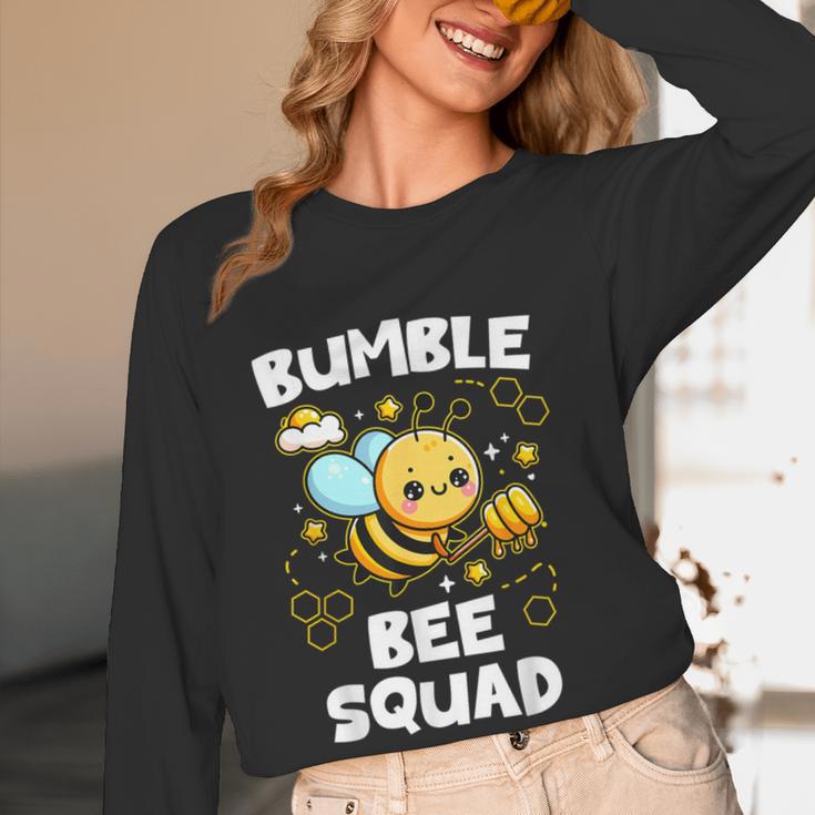 Bumble Bee Squad Honey Bumblebee Teacher Team Group Women Long Sleeve T-Shirt, novelty gifts, funny gifts