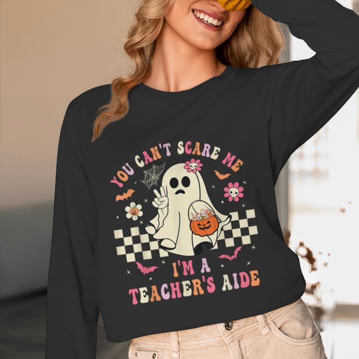 You Can't Scare Me I'm A School Teacher's Aide Halloween Women Long Sleeve T-Shirt, novelty gifts, funny gifts You Can't Scare Me I'm A School Teacher's Aide Halloween Women Long Sleeve T-Shirt, novelty gifts, funny gifts