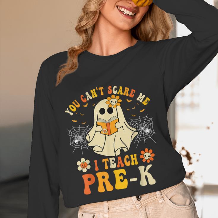 You Can't Scare Me I Teach Pre-K Halloween Teacher Ghost Women Long Sleeve T-Shirt, novelty gifts, funny gifts You Can't Scare Me I Teach Pre-K Halloween Teacher Ghost Women Long Sleeve T-Shirt, novelty gifts, funny gifts