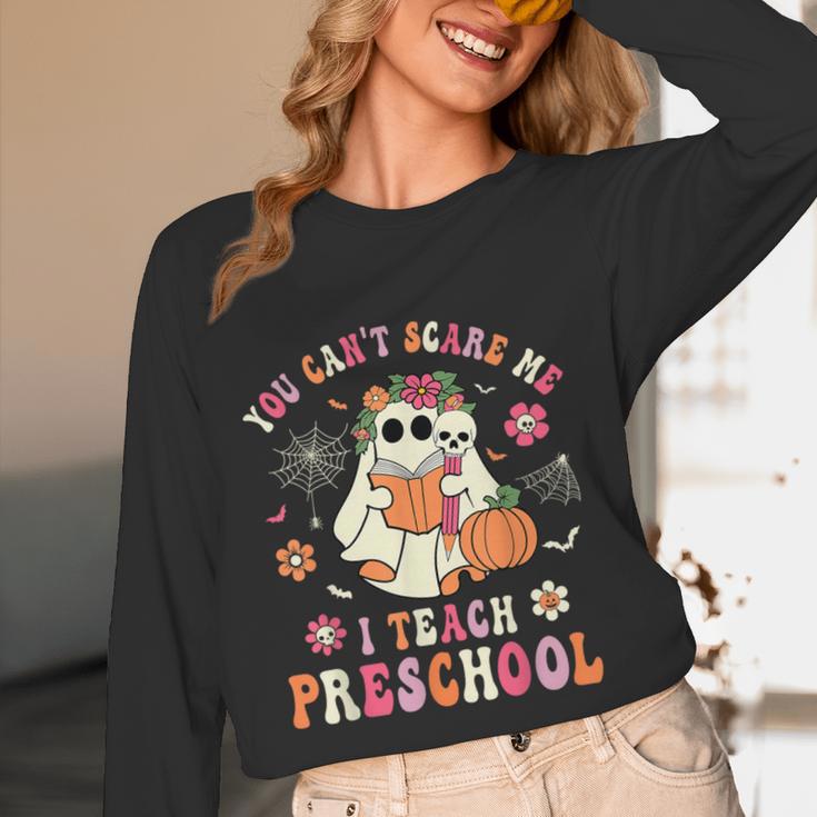 You Can't Scare Me I Teach Preschool Teacher Team Halloween Women Long Sleeve T-Shirt, novelty gifts, funny gifts You Can't Scare Me I Teach Preschool Teacher Team Halloween Women Long Sleeve T-Shirt, novelty gifts, funny gifts