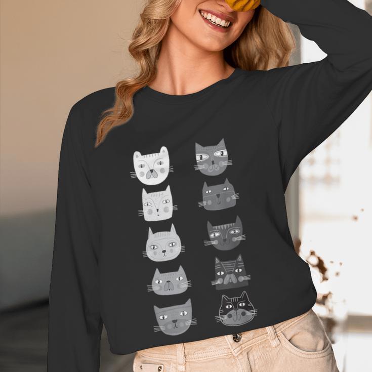 Cat Themed Artist Value Scale Educational Art Teacher Women Long Sleeve T-Shirt, novelty gifts, funny gifts Cat Themed Artist Value Scale Educational Art Teacher Women Long Sleeve T-Shirt, novelty gifts, funny gifts