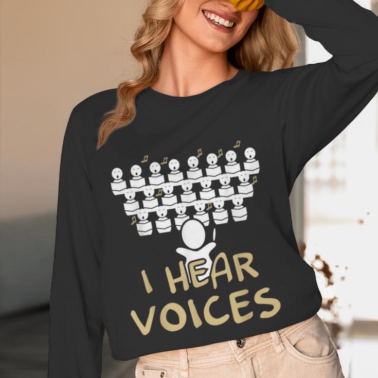 Choir Teacher Shirt I Hear Voices Chorister Tee Women Long Sleeve T-Shirt, novelty gifts, funny gifts Choir Teacher Shirt I Hear Voices Chorister Tee Women Long Sleeve T-Shirt, novelty gifts, funny gifts