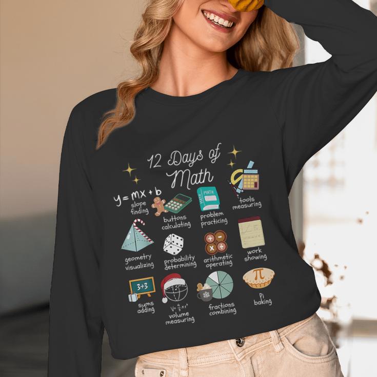 Christmas 12 Days Of Math Math Teacher Xmas STEM STEMS Women Long Sleeve T-Shirt, novelty gifts, funny gifts Christmas 12 Days Of Math Math Teacher Xmas STEM STEMS Women Long Sleeve T-Shirt, novelty gifts, funny gifts