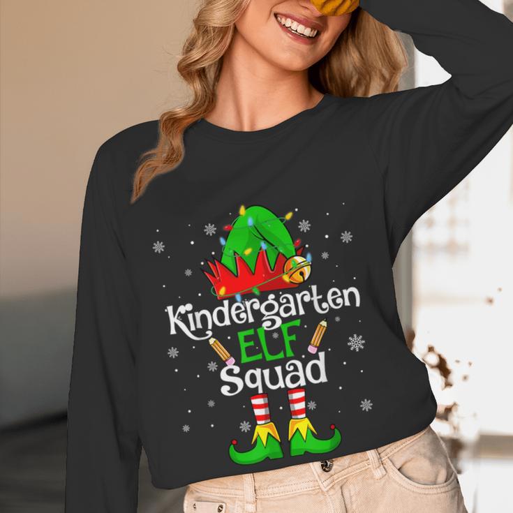 Christmas Kindergarten Elf Squad Teacher Student Women Long Sleeve T-Shirt, novelty gifts, funny gifts Christmas Kindergarten Elf Squad Teacher Student Women Long Sleeve T-Shirt, novelty gifts, funny gifts