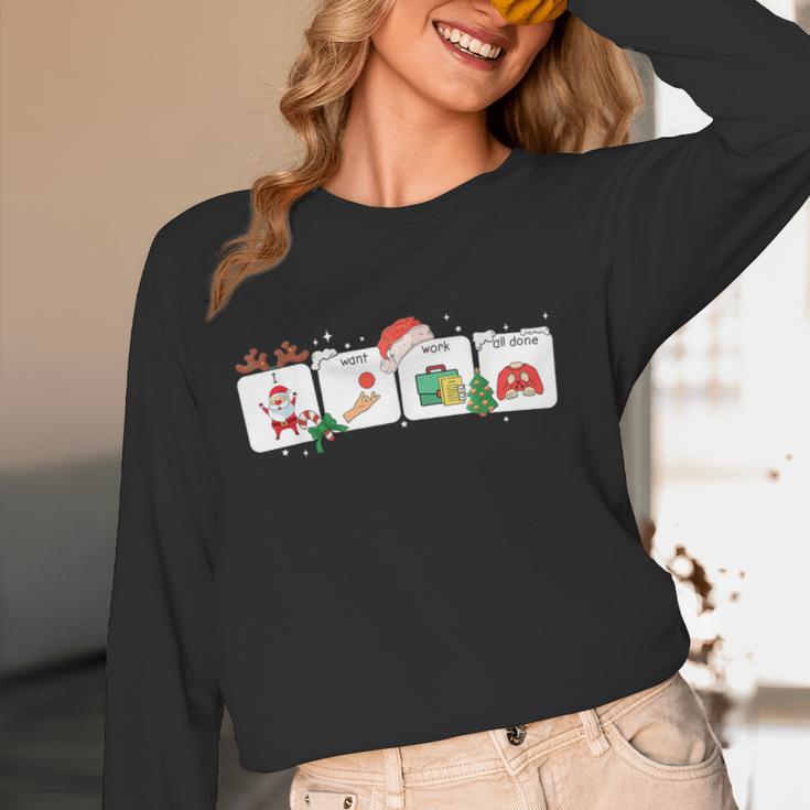 Christmas Santa Special Education SPED Teacher Xmas PJ Women Long Sleeve T-Shirt, novelty gifts, funny gifts Christmas Santa Special Education SPED Teacher Xmas PJ Women Long Sleeve T-Shirt, novelty gifts, funny gifts