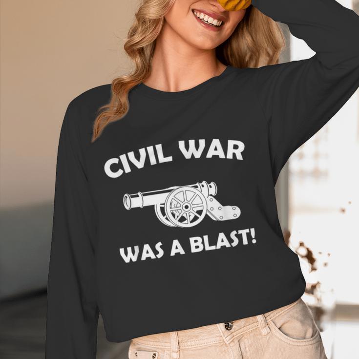 Civil War It Was A Blast History Teacher T-Shirt Women Long Sleeve T-Shirt, novelty gifts, funny gifts Civil War It Was A Blast History Teacher T-Shirt Women Long Sleeve T-Shirt, novelty gifts, funny gifts