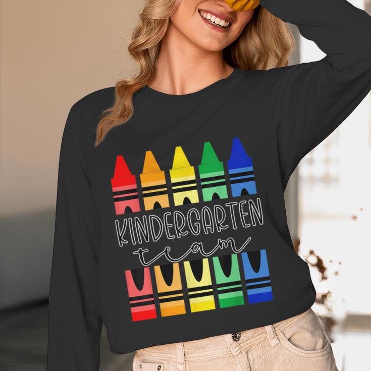 Colorful Crayon Kindergarten Team Tee For Teachers Students Men Women Kids Women Long Sleeve T-Shirt, novelty gifts, funny gifts Colorful Crayon Kindergarten Team Tee For Teachers Students Men Women Kids Women Long Sleeve T-Shirt, novelty gifts, funny gifts