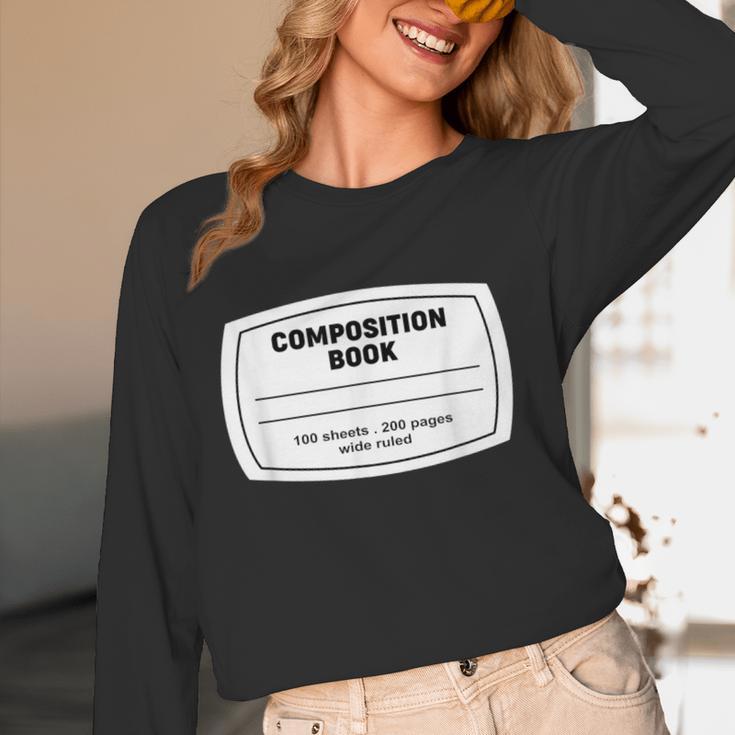 Composition Notebook Halloween Costume Teacher Student Women Long Sleeve T-Shirt, novelty gifts, funny gifts Composition Notebook Halloween Costume Teacher Student Women Long Sleeve T-Shirt, novelty gifts, funny gifts