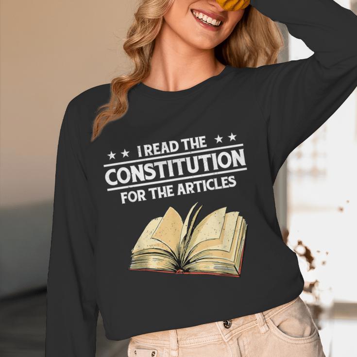 Cool History Teacher Read The Constitution For The Articles Women Long Sleeve T-Shirt, novelty gifts, funny gifts