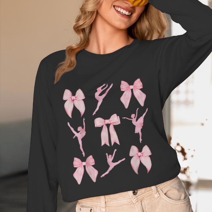 Coquette Bow Ballet Dance Teacher Coquette Women Dancing Women Long Sleeve T-Shirt, novelty gifts, funny gifts Coquette Bow Ballet Dance Teacher Coquette Women Dancing Women Long Sleeve T-Shirt, novelty gifts, funny gifts
