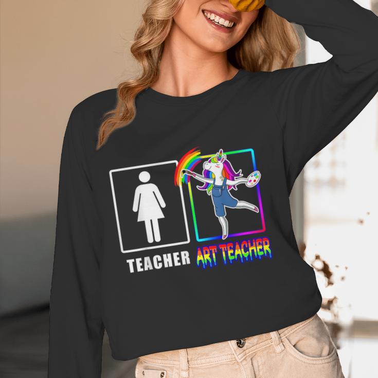 Cute Art Teacher Magical Dabbing Unicorn Artist Women Long Sleeve T-Shirt, novelty gifts, funny gifts Cute Art Teacher Magical Dabbing Unicorn Artist Women Long Sleeve T-Shirt, novelty gifts, funny gifts