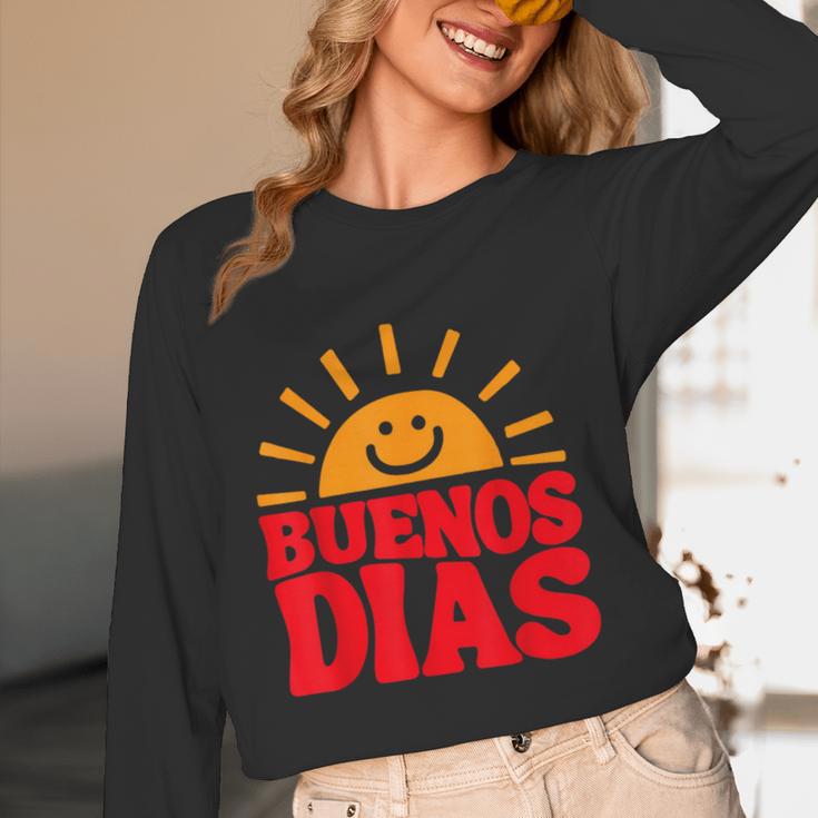 Cute Bilingual Spanish Teacher Buenos Dias Sunshine Women Long Sleeve T-Shirt, novelty gifts, funny gifts Cute Bilingual Spanish Teacher Buenos Dias Sunshine Women Long Sleeve T-Shirt, novelty gifts, funny gifts